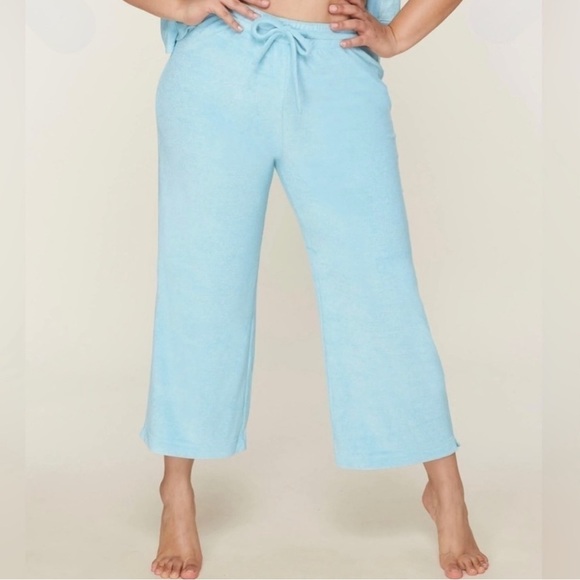 Andie Matching Set Swim Crop Top& The Crop Pant Terry Cloth - Picture 2 of 9